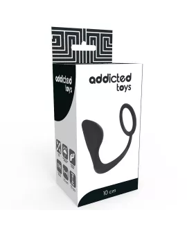 ADDICTED TOYS - ANALPLUG MIT SCHWARZEM PENISRING