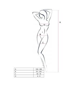 PASSION Woman BS047 Weißer Bodystocking - Eine Größe