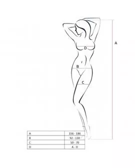 PASSION - WOMAN BS054 ROTER BODYSTOCKING, EINE GRÖSSE