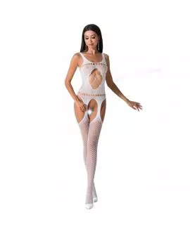 PASSION - WOMAN BS057 WEISSER BODYSTOCKING, EINE GRÖSSE