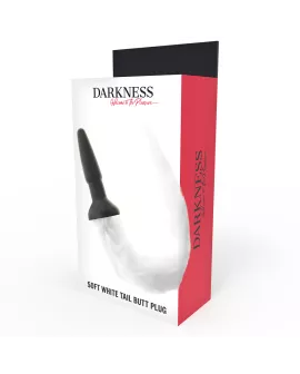 DARKNESS - Silikon-Analplug mit weißem Schwanz