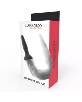 DARKNESS - Silikon-Analsplug mit Grauem Schwanz