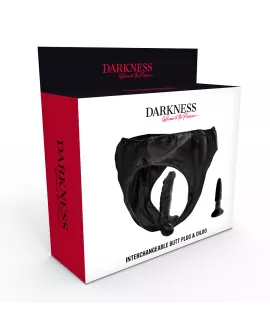 DARKNESS - Höschen mit Plug und auswechselbarem Dildo