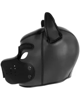 DARKNESS - NEOPREN-HUNDEMASKE MIT ABNEHMBARER MAULE L