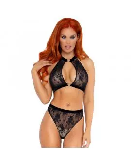 Leg Avenue - Zweiteiliges Erotik-Set mit Glattem Oberteil und Höschen
