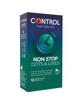 Control Nonstop Noppen- und Linien-Kondome - 12 Stück