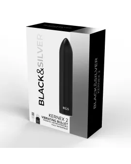 BLACK&SILVER - KERNEX 2 SCHWARZ VIBRIERENDE MAGNETKUGEL