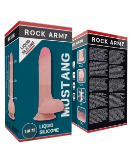 ROCKARMY Liquid Silicone Mustang Realistischer Dildo 18 cm