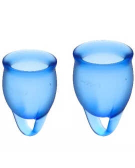Satisfyer Feel Confident Menstruationscup - Dunkelblau 15 + 20 ml