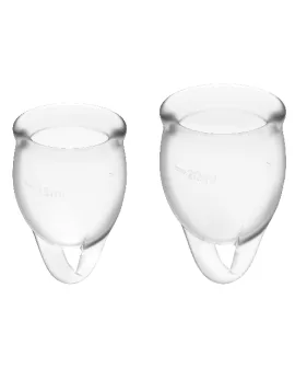 Satisfyer Feel Confident Menstruationscup - Klar 15 + 20 ml