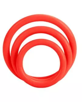 Calexotics Tri-Rings Set - Rot Erotikringe