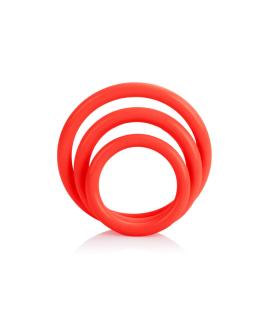 Calexotics Tri-Rings Set - Rot Erotikringe