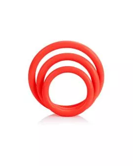 Calexotics Tri-Rings Set - Rot Erotikringe