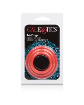 Calexotics Tri-Rings Set - Rot Erotikringe