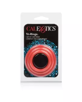 Calexotics Tri-Rings Set - Rot Erotikringe