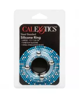 CALEXOTICS - STAHLPERLEN-SILIKONRING L