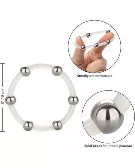 Calexotics - XL Stahlperlen-Silikon-Cockring