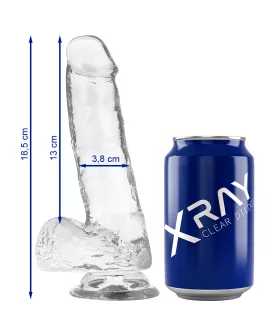 X Ray - Klarer Hahn mit Eiern 18,5 cm - Ø 3,8 cm