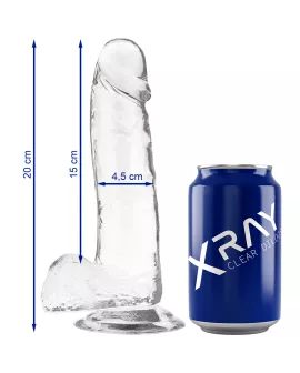 X Ray - Klarer Hahn mit Bällen 20 cm - Ø 4.5 cm