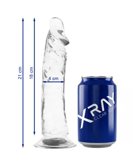 X Ray - Klarer Hahn Dildo 21 cm - 4 cm Durchmesser