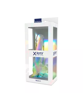 X Ray - Klarer Hahn mit Eiern 18,5 cm - Ø 3,8 cm