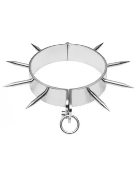 METAL HARD - BDSM-Sklavenhalsband mit Spitzen