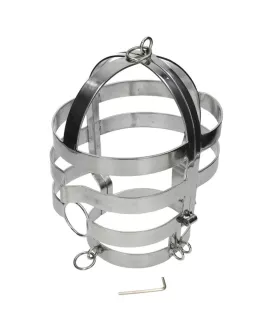 METAL HARD - Erotische Maske mit Stahlhalskette