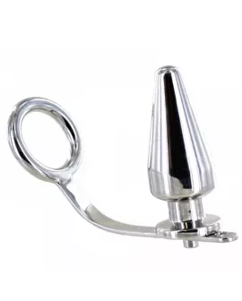 METAL HARD Stahlring mit Analplug - 45 x 45 mm