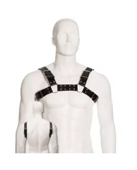 Schwarzer Leder Body - Bull Dog Harness