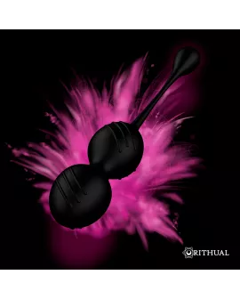 RITHUAL NISHA - Vibrierende Kegel-Bälle Schwarz