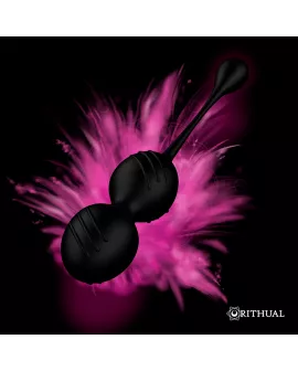 RITHUAL NISHA - Vibrierende Kegel-Bälle Schwarz