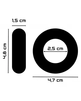 POWERING - SUPER FLEXIBLER UND WIDERSTANDSFÄHIGER PENISRING 4,8 CM PR05 SCHWARZ