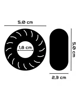 POWERING - SUPER FLEXIBLER UND WIDERSTANDSFÄHIGER PENISRING 5CM PR08 SCHWARZ