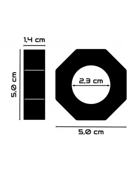 POWERING - SUPER FLEXIBLER UND WIDERSTANDSFÄHIGER PENISRING 5CM PR10 SCHWARZ