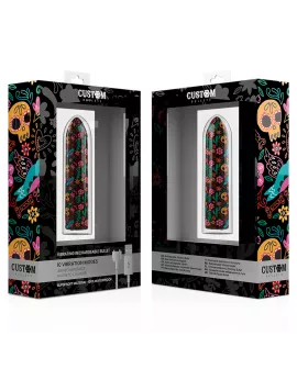 CUSTOM BULLETS - FLORAL RECHARGEABLE BULLET 10 INTENSITIES