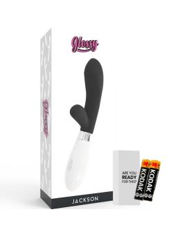 Glossy Jackson Rabbit Vibrator - Schwarz
