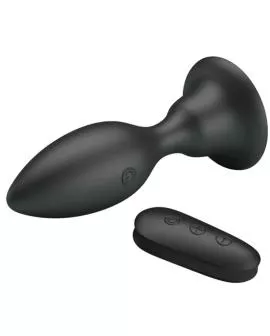 MR Play Analstecker mit Vibration - Schwarze Fernbedienung