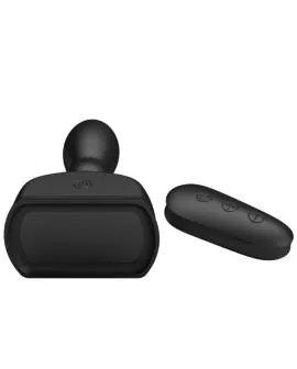 MR Play - Schwarzer Aufblasbarer Analstecker mit Fernbedienung