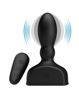 MR Play - Schwarzer Aufblasbarer Analstecker mit Fernbedienung