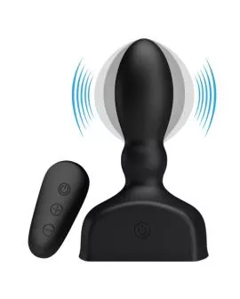 MR Play - Schwarzer Aufblasbarer Analstecker mit Fernbedienung