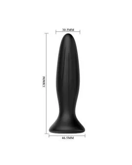 MR Play - Wiederaufladbarer Schwarzer Vibrator Analsplug