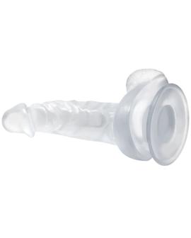 BAILE - REALISTISCHER DILDO MIT SAUGNAPF UND HODEN 16.7 CM TRANSPARENT