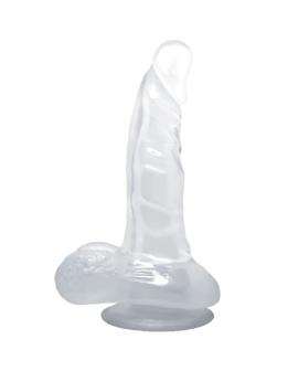 BAILE - REALISTISCHER DILDO MIT SAUGNAPF UND HODEN 16.7 CM TRANSPARENT
