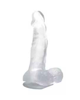 BAILE - REALISTISCHER DILDO MIT SAUGNAPF UND HODEN 16.7 CM TRANSPARENT