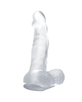 BAILE - REALISTISCHER DILDO MIT SAUGNAPF UND HODEN 16.7 CM TRANSPARENT