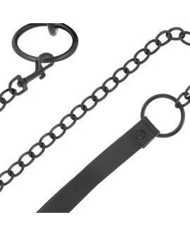 DARKNESS - Schwarze Erotik Halskette mit Kette