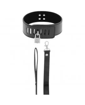 DARKNESS - BDSM-HALSBAND MIT SCHWARZEM SCHLOSS