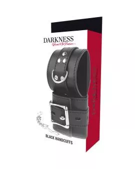 Erotische Handschellen - Darkness aus Schwarzem Leder