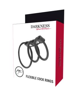 DARKNESS - Set aus 3 flexiblen Penisringen