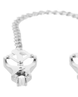 DARKNESS - Nippelklemme aus Metall mit Kette